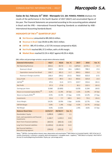 Thumbnail Marcopolo Quarterly Report 2017-q4