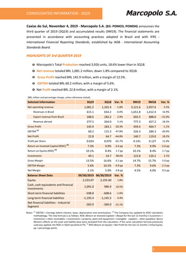 Thumbnail Marcopolo Quarterly Report 2019-q3