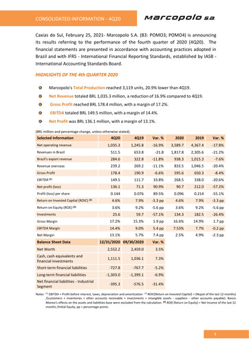 Thumbnail Marcopolo Quarterly Report 2020-q4