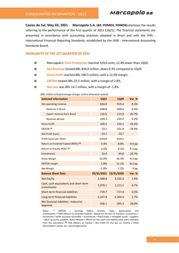 Thumbnail Marcopolo Quarterly Report 2021-q1