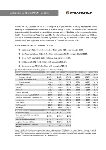 Thumbnail Marcopolo Quarterly Report 2025-q3