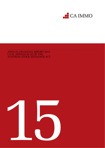 Thumbnail CA Immo
 Financial Report 2015