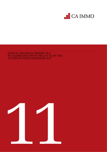 Thumbnail CA Immo
 Financial Statement 2011