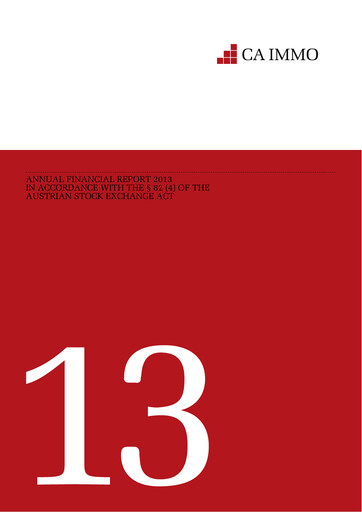 Thumbnail CA Immo
 Financial Statement 2013