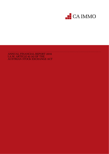 Thumbnail CA Immo
 Financial Statement 2016
