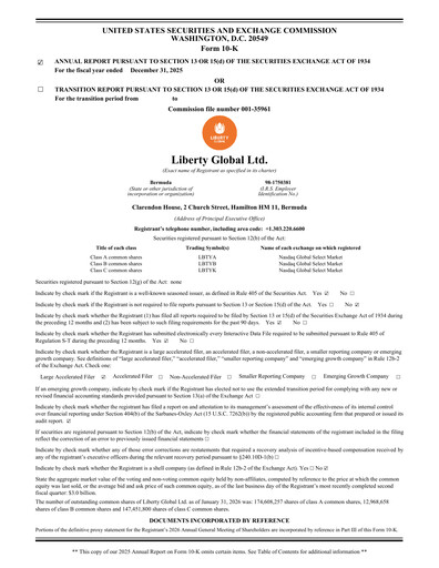 Thumbnail Liberty Global Annual Report 2025