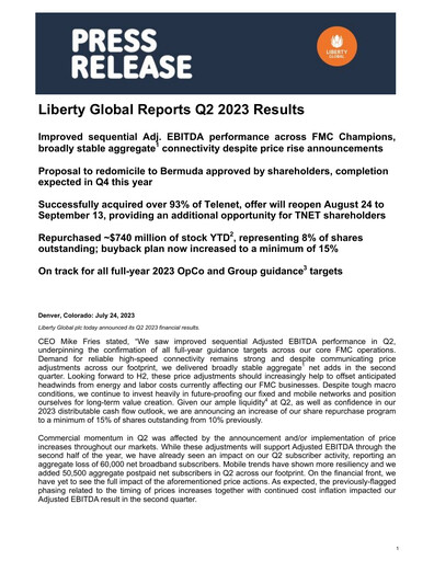 Thumbnail Liberty Global Quarterly Report 2023-q2