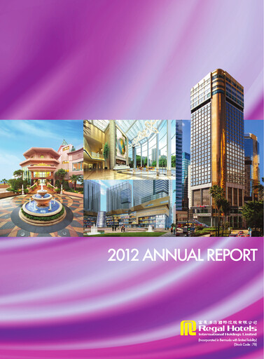 Miniature Regal Hotels International Rapport annuel 2012