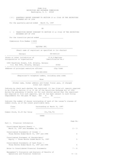 Thumbnail Equifax Quarterly Report 1997-q1
