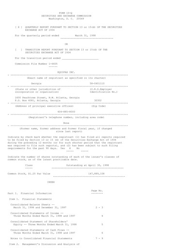 Thumbnail Equifax Quarterly Report 1998-q1