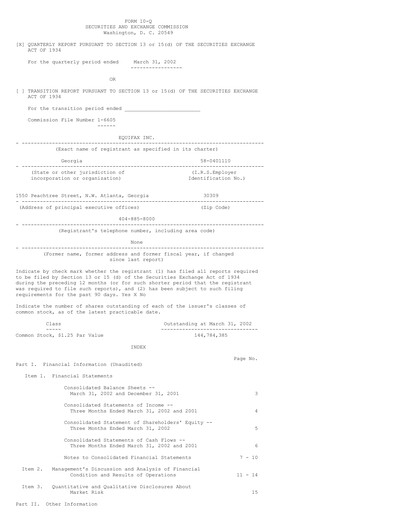 Thumbnail Equifax Quarterly Report 2002-q1