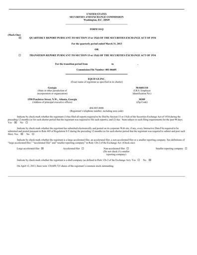 Thumbnail Equifax Quarterly Report 2013-q1
