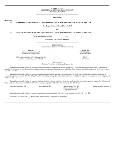 Thumbnail Equifax Quarterly Report 2013-q2