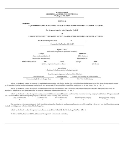 Thumbnail Equifax Quarterly Report 2022-q3