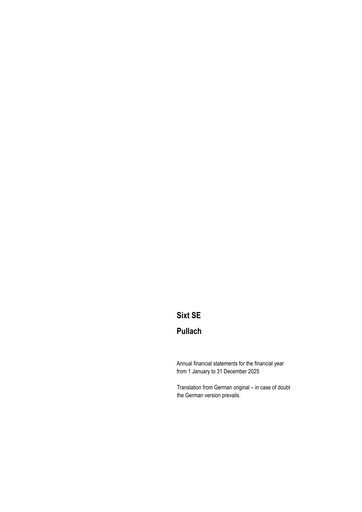 Thumbnail Sixt Financial Statement 2025