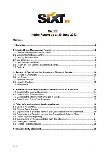 Thumbnail Sixt Half-year Report 2013-h1