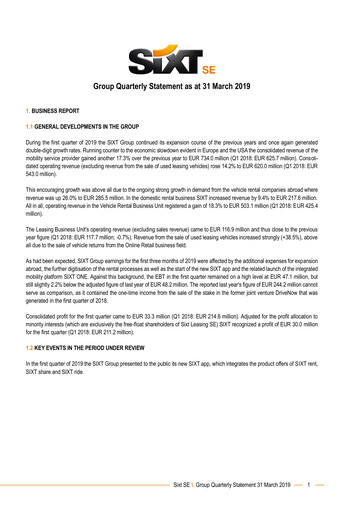 Thumbnail Sixt Quarterly Report 2019-q1