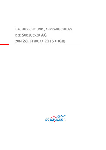 Thumbnail Südzucker Financial Statement 2014-2015