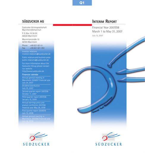 Thumbnail Südzucker Quarterly Report 2007-q1