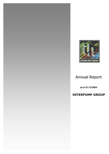 Thumbnail Interpump Group Annual Report 2004