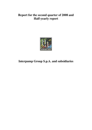 Thumbnail Interpump Group Half-year Report 2008-h1