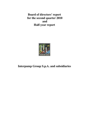 Thumbnail Interpump Group Half-year Report 2010-h1