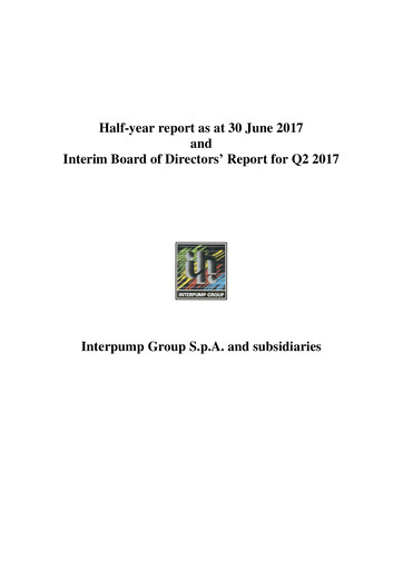 Thumbnail Interpump Group Half-year Report 2017-h1