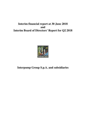 Thumbnail Interpump Group Half-year Report 2018-h1