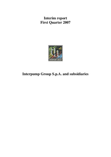 Thumbnail Interpump Group Quarterly Report 2007-q1
