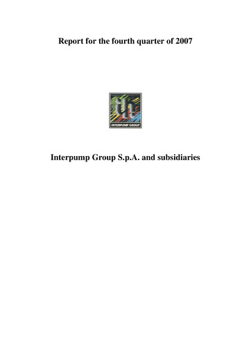 Thumbnail Interpump Group Quarterly Report 2007-q4