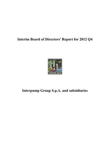 Thumbnail Interpump Group Quarterly Report 2012-q4