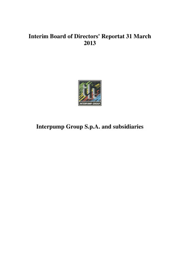 Thumbnail Interpump Group Quarterly Report 2013-q1