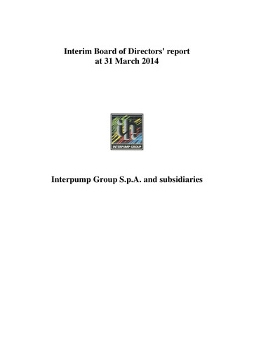 Thumbnail Interpump Group Quarterly Report 2014-q1