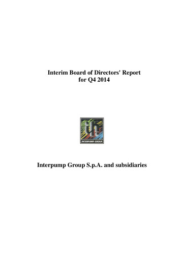 Thumbnail Interpump Group Quarterly Report 2014-q4
