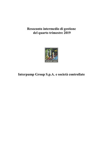 Thumbnail Interpump Group Quarterly Report 2019-q4