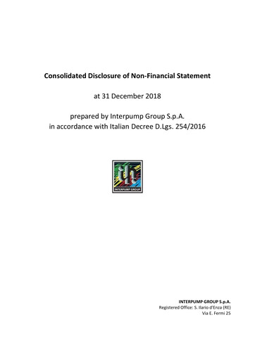 Thumbnail Interpump Group Sustainability Report 2018