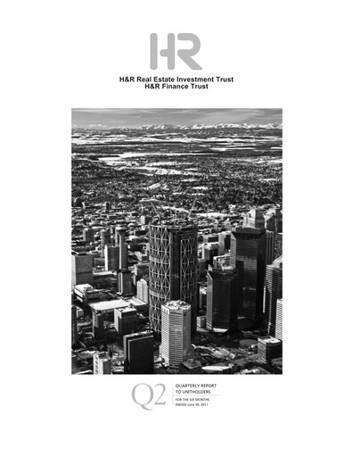 Miniature H&R REIT Rapport trimestriel 2011-q2