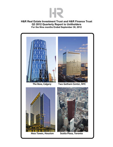 Miniature H&R REIT Rapport trimestriel 2012-q3