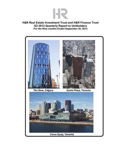 Miniature H&R REIT Rapport trimestriel 2013-q3