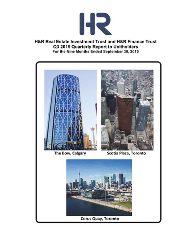 Miniature H&R REIT Rapport trimestriel 2015-q3