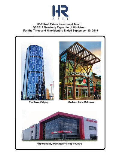 Miniature H&R REIT Rapport trimestriel 2019-q3