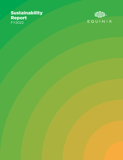 Miniature Equinix Rapport de durabilité fy2022