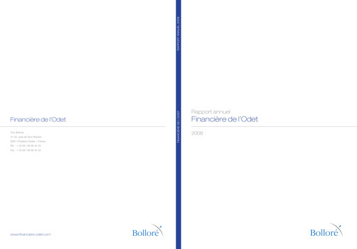Thumbnail Compagnie de l'Odet Annual Report 2008