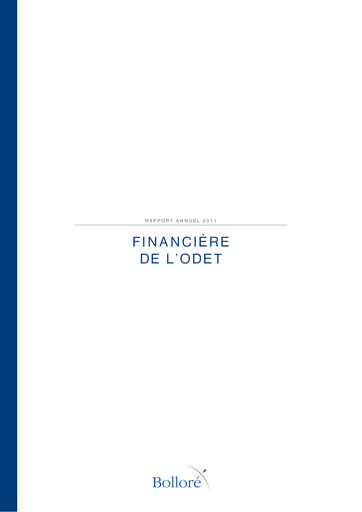 Thumbnail Compagnie de l'Odet Annual Report 2011