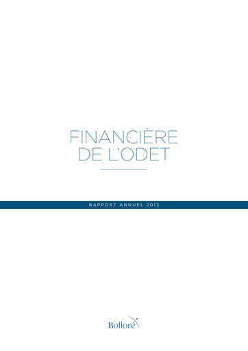 Thumbnail Compagnie de l'Odet Annual Report 2013