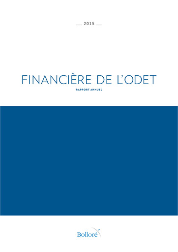 Miniature Compagnie de l'Odet Rapport annuel 2015