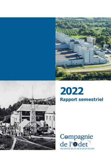 Miniature Compagnie de l'Odet Rapport semestriel 2022-h1
