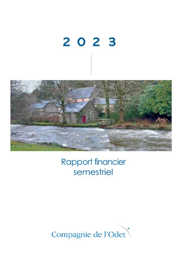 Miniature Compagnie de l'Odet Rapport semestriel 2023-h1
