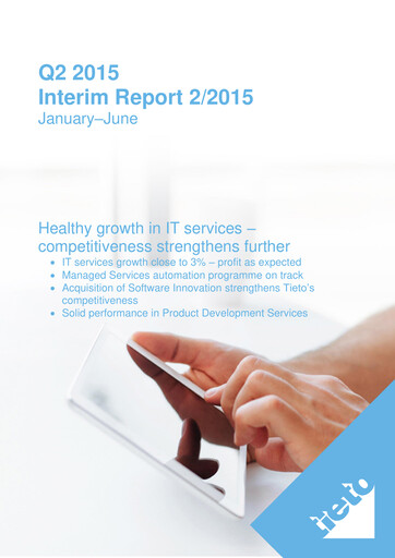 Vorschaubild TietoEVRY Quartalsbericht 2015-q2