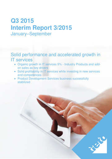 Vorschaubild TietoEVRY Quartalsbericht 2015-q3